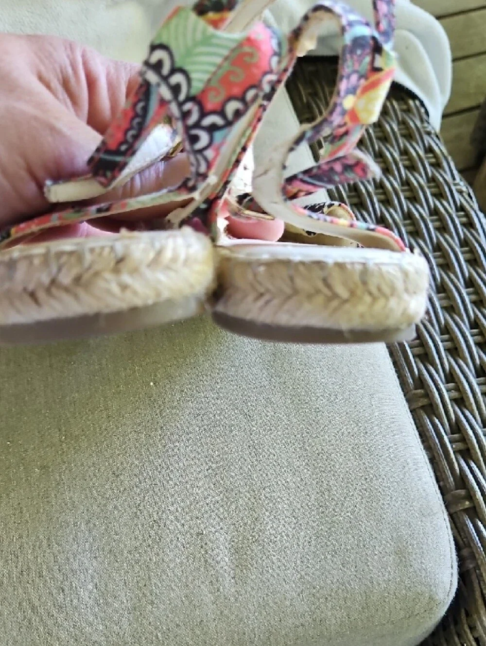 Anne Klein Multicolor Floral Espadrille Sandals 7.5 M
